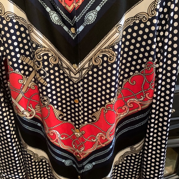 Dana Buchman nautical print blouse - Picture 5 of 6